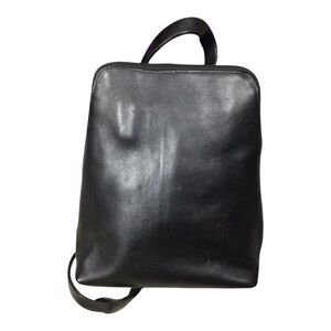 Hidesign Minimalist Black Leather Backpack
